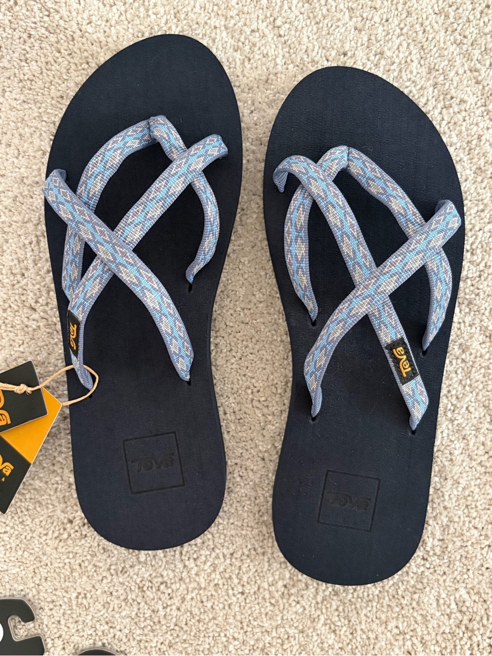 NWT TEVA Olowahu Women’s Flip Flop Sandals Kaleidoscope Blissful Blue